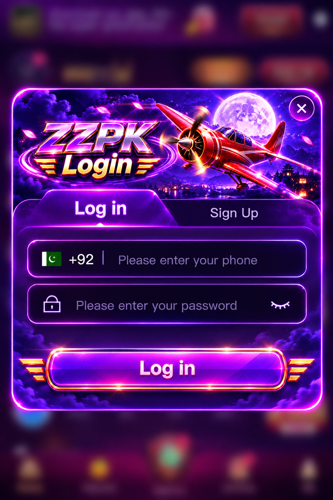 ZZPK Login screen